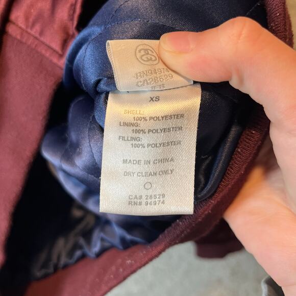 Stussy World Tribe Red Bomber Jacket XS Streetwear Y2K Skater Vibes Grail - Picture 7 of 7